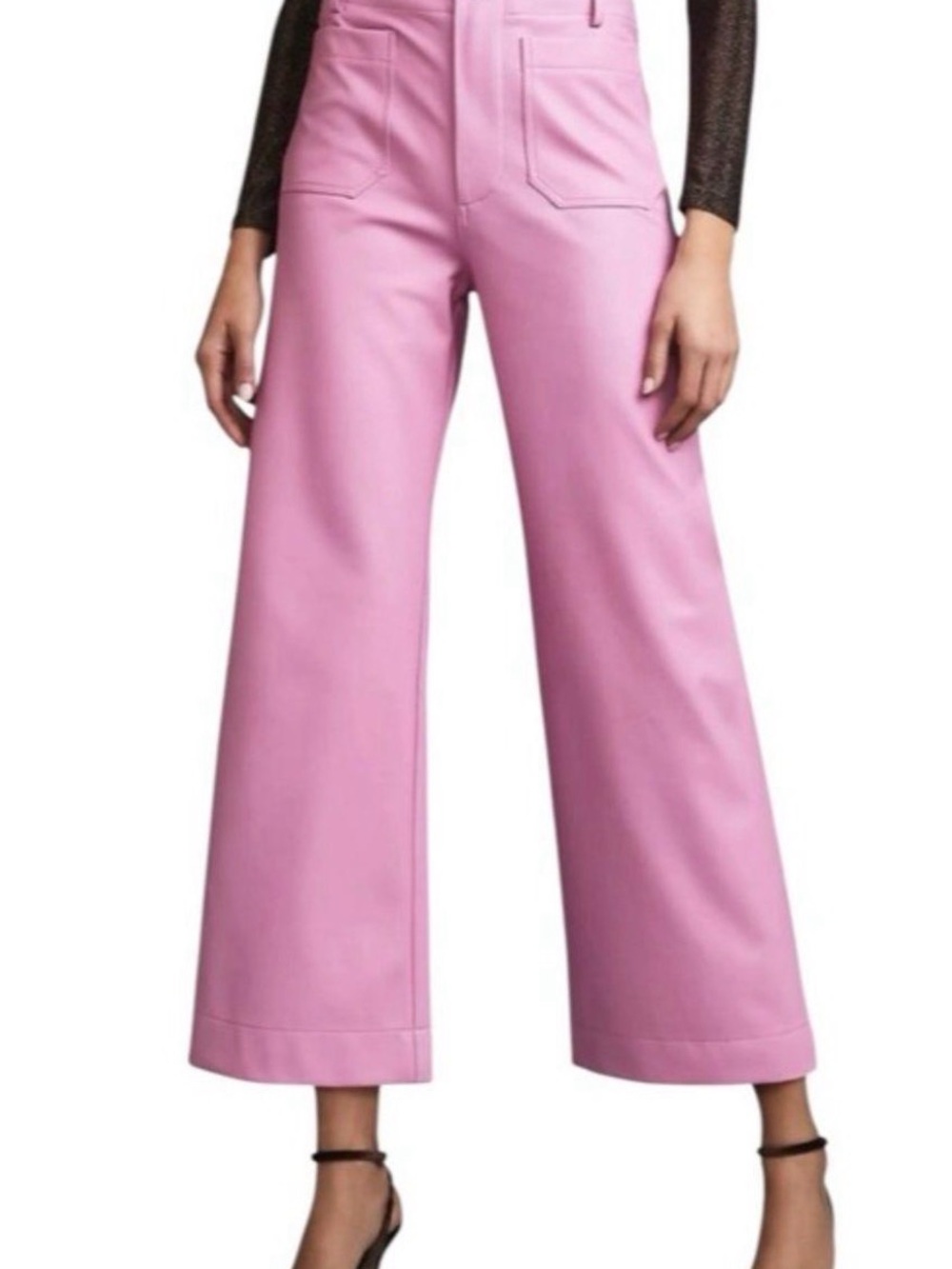 Anthropologie Maeve Colette Women's High-Waist Cropped Wide-Leg Pants - Size 29